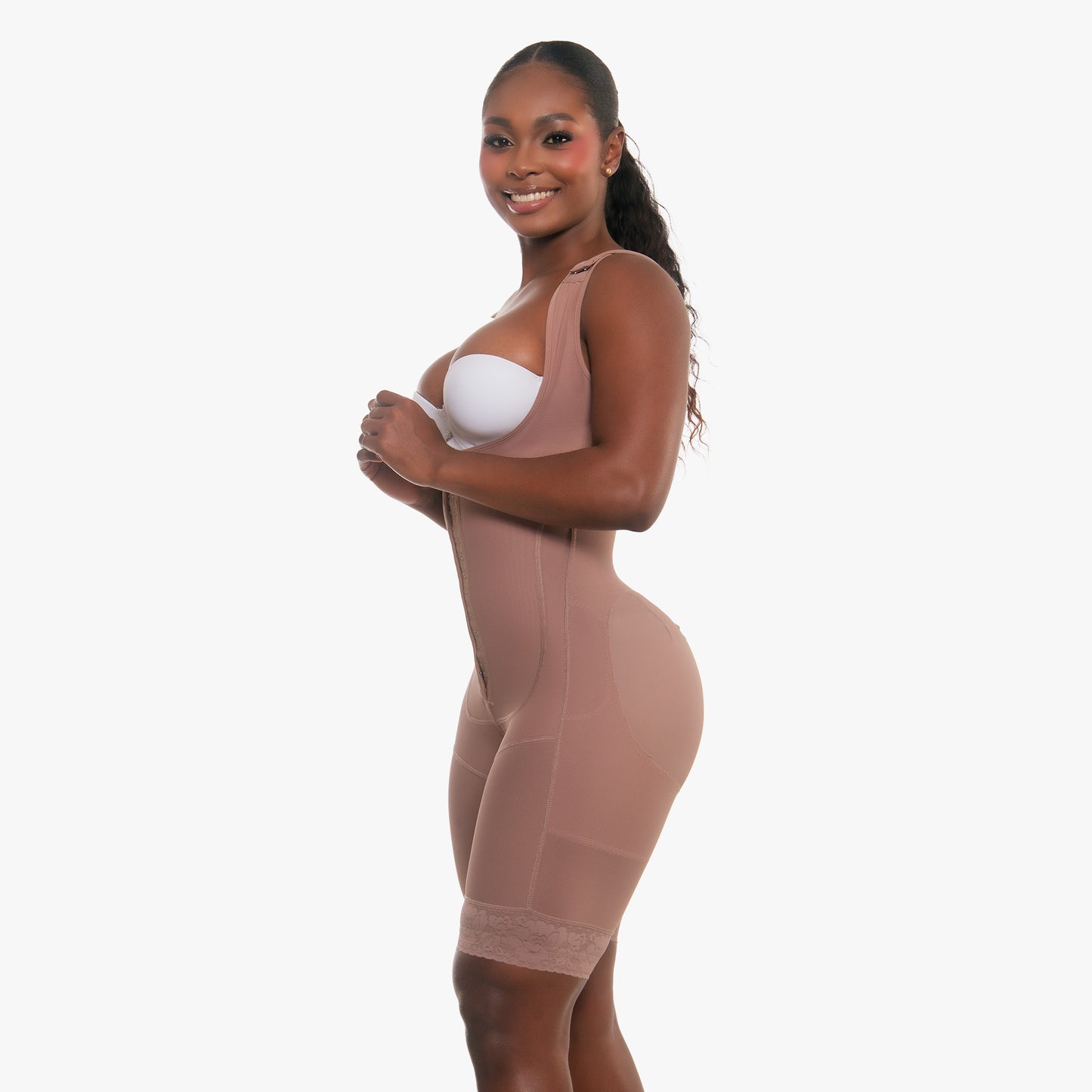 Curvy Mami Faja Wide Strap 3/4 Just Below Thigh (WS543)