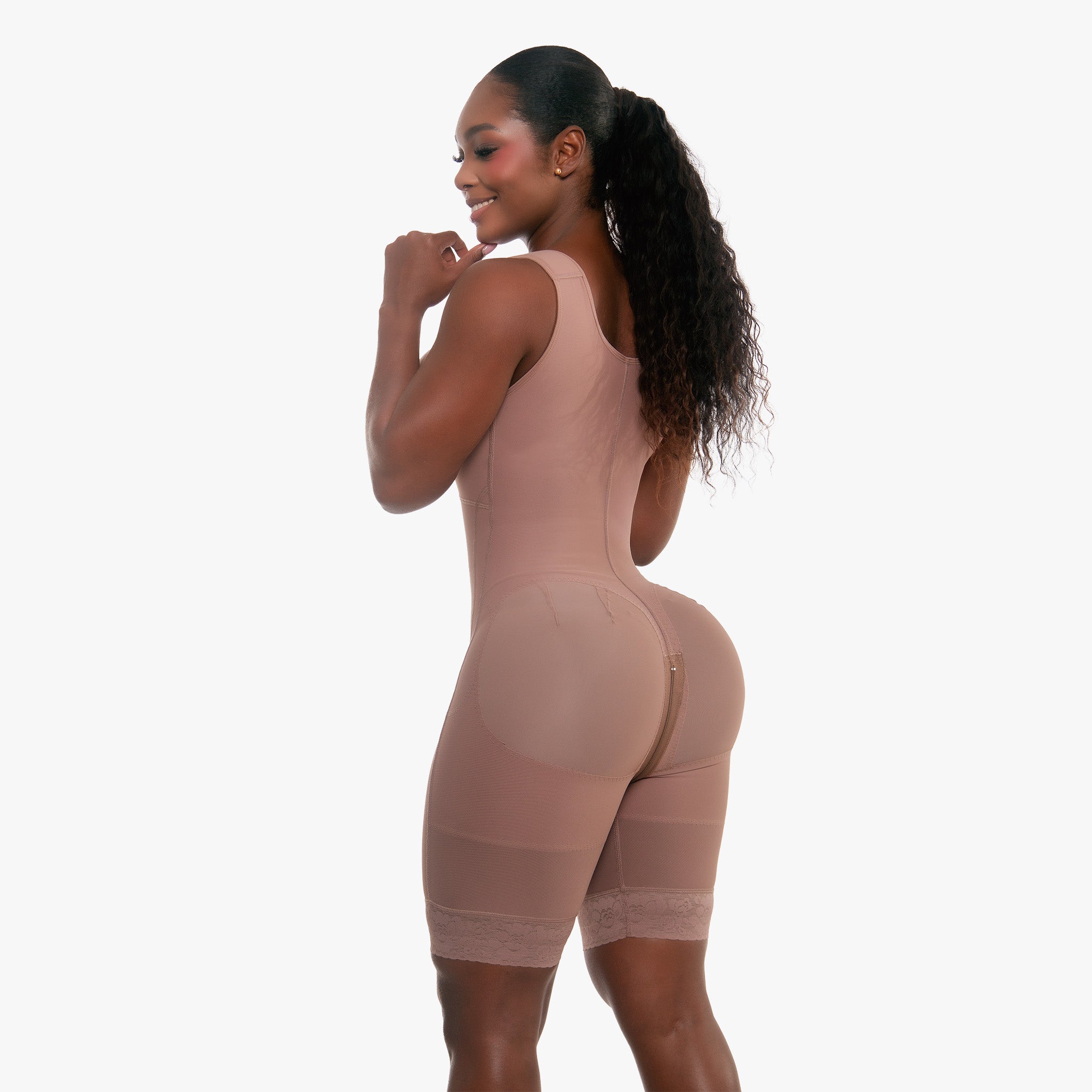 Curvy Mami Wide Strap 3/4 Just Below Thigh (WS543)