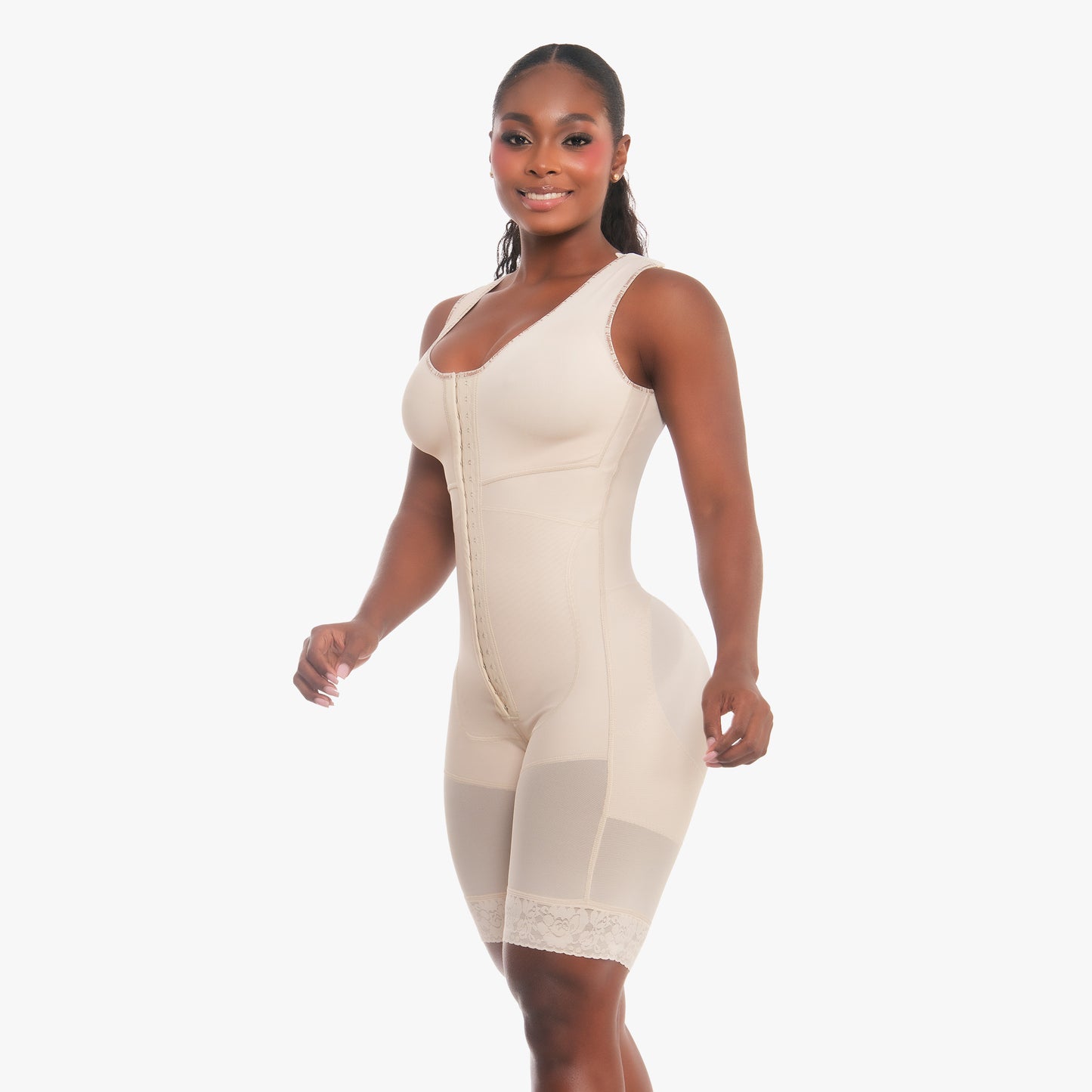 New Skin Faja with Built-In Bra 3/4 Just Below Thigh (BR543)