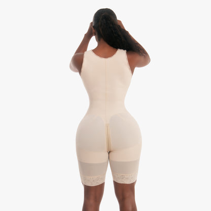 New Skin Faja with Built-In Bra 3/4 Just Below Thigh (BR543)