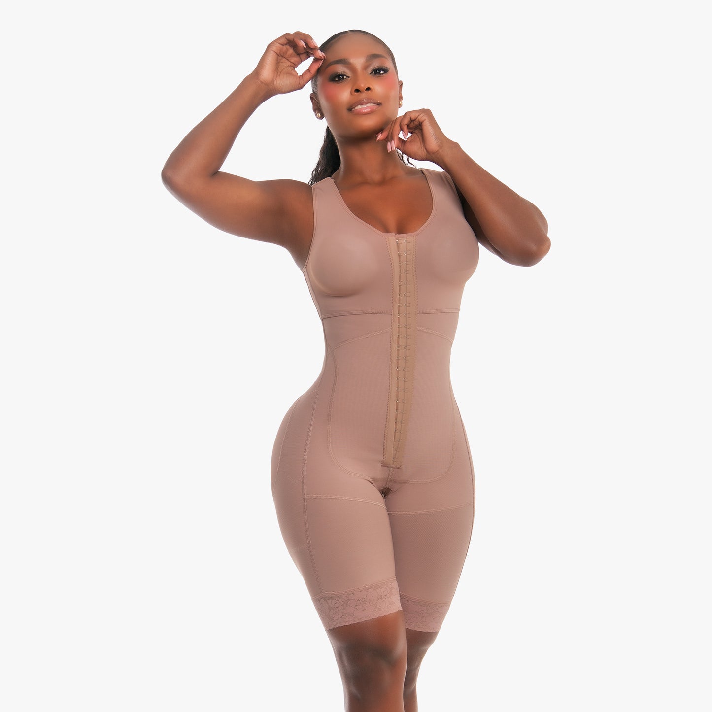 New Skin Faja with Built-In Bra 3/4 Just Below Thigh (BR543)