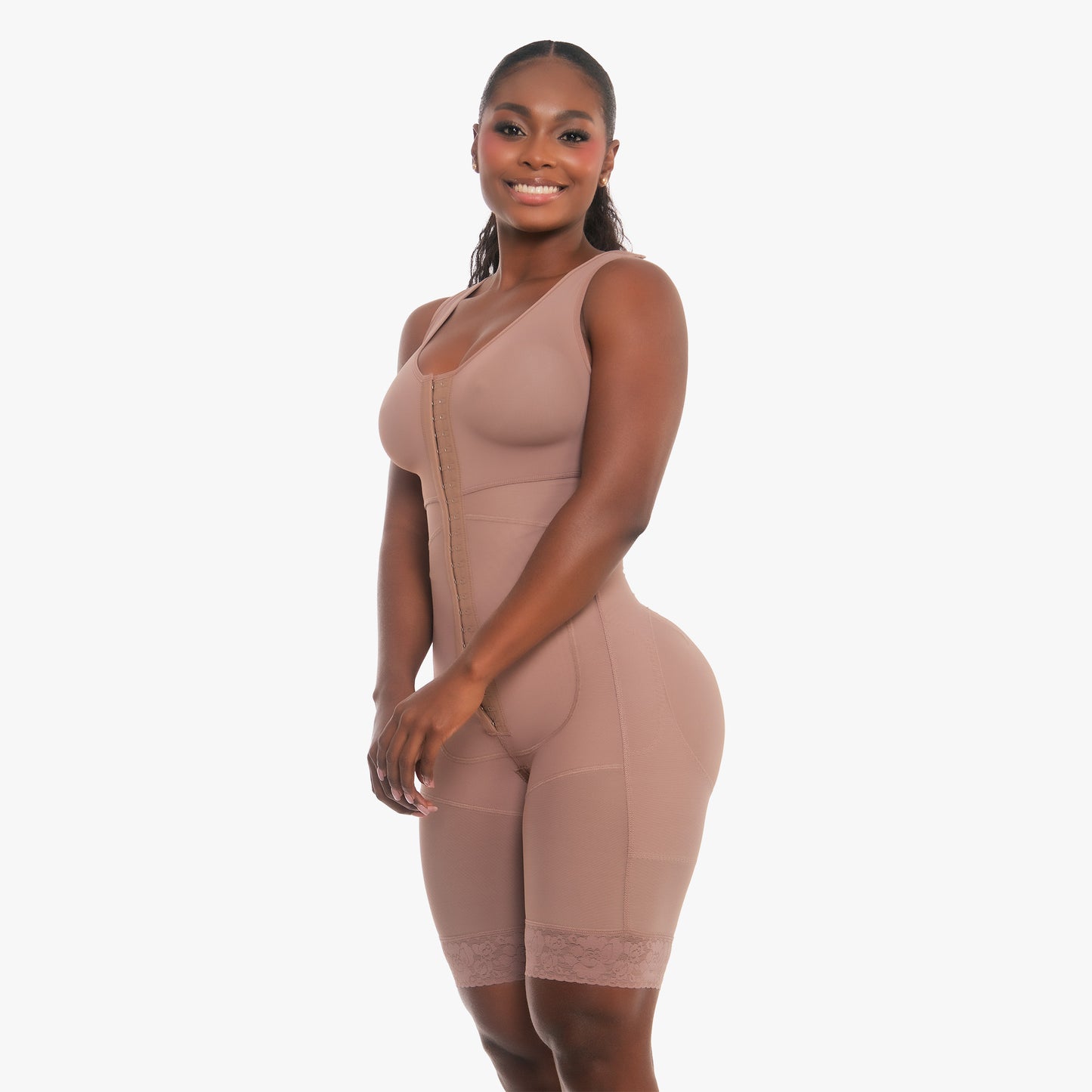 New Skin Faja with Built-In Bra 3/4 Just Below Thigh (BR543)