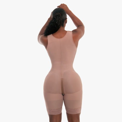 New Skin Faja with Built-In Bra 3/4 Just Below Thigh (BR543)